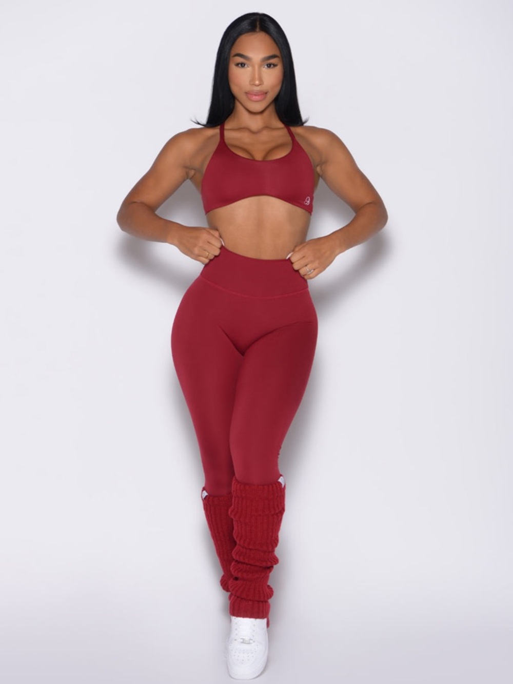 Bombshell Sportswear Invisible Scrunch Leggings - Red
